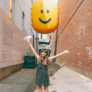 Forever21 Black Bow Print Dress